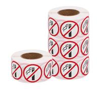 Alipis Autocollants Adhésifs Interdiction de Fumer 4 Rouleaux de 500 Pcs Imperméables et Résistants à L’Usure Panneaux D’Avertissement pour Bureaux et Espaces Publics Signalisation