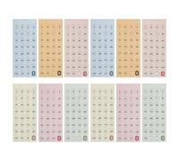 Alipis Autocollants de Dates Vintage pour Agenda - Lot de 12 Feuilles D’autocollants Numérotés Mensuels, Petits Autocollants pour Emploi du Temps Quotidien, Accessoires de