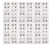Alipis Autocollants de Pâques pour Œufs, Ensemble de 10 Pièces Transparentes avec Visages Kawaii, Autocollants Yeux Bouche, Décorations DIY Festives pour Activités Créatives Familiales