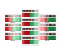 Alipis Autocollants pour Kalimba 17 Notes Colorés 10 Pièces Autocollants de Gammes Pratiques pour Piano à Pouces Accessoire D’Initiation pour Débutants et Joueurs Avancés