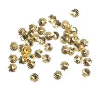 Alipis Autocollants pour Ongles en Alliage Doré 3Mm 100 Pièces Décorations Nail Art Coquillage Stickers Nail Art DIY pour Manucure et Création Artistique