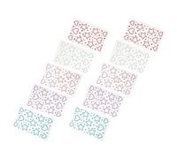 Alipis Autocollants Strass Étoiles et Cœurs 10 Pcs, Perles Auto-adhésives Multicolores, Décorations DIY pour Visage, Ongles et Corps, Accessoires Créatifs de Maquillage
