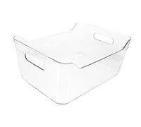Alipis Bac de Rangement Transparent Grand pour Cosmétiques Organisateur de Salle de Bain Plastique Solide Poignées pour Salle de Bain Bureau la Cuisine 1 Pièce