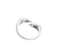 Alipis Bague Ouverte à Motif Deux Dauphins en Cuivre Argenté, Accessoire de Mode Créatif et Élégant pour Vie Quotidienne et Occasions Festives