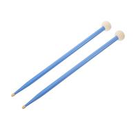 Alipis Baguettes de Batterie Double Extrémité en Bois d'Érable Embouts en Feutre Doux Maillets Polyvalents pour Timbales et Caisse Claire Accessoires de Percussion Bleus pour