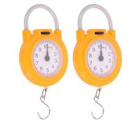 Alipis Balance Suspendue Portable Mécanique à Ressort avec Crochet, Compacte et Légère, 1 Paire Jaune, Appareil à Peser Le Poisson pour Pêche, la Cuisine et Voyage, Balance Alimentaire