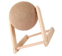 Alipis Balle à Griffer pour Chat, Boule à Griffer en Bois et Sisal, Base Stable, sans Odeur, Format Boule, pour Chaton et Chat, Maison, Chambre