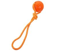 Alipis Balle à Mâcher pour Chien, Interactif Résistant en Caoutchouc Orange | Jeu Autonome, Stimule L'intelligence et L'exercice, Adapté Chien et Chiot, Format Portable