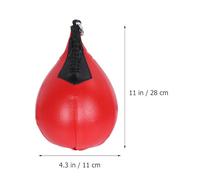 Alipis Balle de Boxe Suspendue Forme Poire Rouge Ballon Exercice Elastique pour Entraînement Vitesse Réflexes et Coordination Mano-œil Appareil de Frappe Professionnel pour Maison et