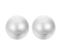 Alipis Balles de Massage en Acier Inoxydable Pression des Points D'acupuncture pour Mains 2pcs Boules Solides Argentées pour Entraînement et Relaxation