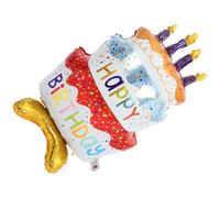 Alipis Ballon en Aluminium de Gâteau Grand Format pour Décoration D'anniversaire, Design Unique avec Effet Tridimensionnel, Facile à Assortir pour Fête
