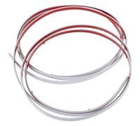 Alipis Bande de Chant Adhésive 3 Mètres Profilé Décoratif Blanc Brillant 8 MM Garniture d'Angle Chromée pour Meubles Bureaux et Armoires Protection Chocs et Rayures Usage Intérieur