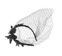 Alipis Bandeau à Cheveux en Dentelle Noire Voile Décoratif Élégant pour Mariée et Mère, Accessoire pour Fêtes et Soirées Cosplay