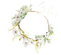 Alipis Bandeau à Fleurs Bandeau De Mariage Bouquet Ruban De Mariage De Demoiselle D'honneur Décorations Guirlande Artificielle Ruban Marguerite Pp Colorful