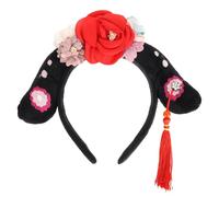 Alipis Bandeau de Costume Chinois Rouge en Tissu Confortable pour Cosplay et Fêtes, Accessoire Cheveux Femme et Fille Style Vintage Palace