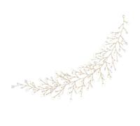 Alipis Bandeau de Mariage Élégant en Cuivre Perles et Cristal Doré, Accessoire de Coiffure Délicat pour Femmes, pour Robe de Cérémonie et Fiançailles
