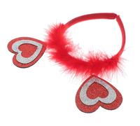 Alipis Bandeau Romantique Saint-valentin Plumes avec Cœur pour Femmes Accessoire Chic Mariage et Fête Serre-tête Élégant pour Photos et Occasions Spéciales