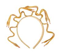 Alipis Bandeau Tête de Serpent Doré Cosplay Accessoire Costume Égyptien pour Fête Halloween Carnaval