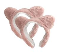 Alipis Bandeaux Peluche Évitant que L'eau Mouille les Cheveux Lot de 2 Oreilles de Chat (介词短语 for/with/and/or 等已归入相邻短语) Doux et Confortables pour Soin du Visage et Spa