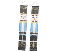 Alipis Bannière de Porte Noël Nutcracker Décor Intérieur et Extérieur Couplet de Noël Décoration pour Porche et Maison