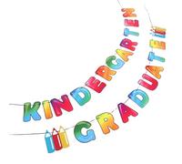 Alipis Bannière de Remise de Diplômes pour Jardin D’garçon et Filles, Décoration Suspendue Colorée avec Lettres, Guirlande Fête de Fin D’année Maternelle, Accessoires Photo pour