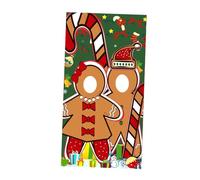 Alipis Bannière Décorative de Noël Bonhomme Épice Accessoire Photo Festif Décoration Suspendue pour Fête Maison Bureau Salle à Manger Matériau Flexible et Résistant Couleurs Vives