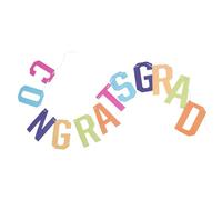 Alipis Bannière Verticale de Remise de Diplômes Congrats Grad en Tissu Polyester, Fanion de Félicitations Suspendu pour Fête de Remise des Diplômes 2025, Décoration Festive pour Salle