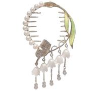 Alipis Barrette Raffinée Élégante de Muguet Cheveux Alliage Fleur et de Pampille, Résistante Accessoire Coiffure pour Soirées et Occasions Spéciales