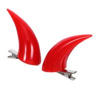 Alipis Barrettes Cornes de Diable Rouges en Résine pour Halloween, Clips à Cheveux Créatifs pour Filles et Femmes, Accessoires Coiffure Polyvalents pour Fêtes