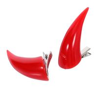 Alipis Barrettes D'halloween en Résine Rouge de Cornes de Diable, Épingles à Cheveux Créatives pour Femmes et Filles, Confortables et Polyvalentes pour Costumes de Groupe
