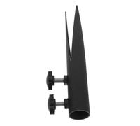 Alipis Base de Support en Fer Noir pour Drapeau de Pierre Tombale Installation sans Outil avec Bouton Réglable, Compatible Universellement pour Services Commémoratifs et Cimetières