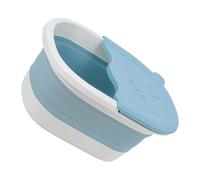 Alipis Bassin de Bain Pliable pour Garçon et Filles Perles de Massage en Pp et Tpe, Seau Multifonction Bleu Bain Soin des Pieds des Garçon et Filles