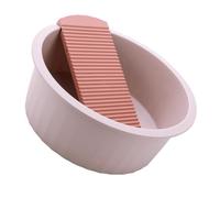 Alipis Bassine Garçon Fille Multifonction avec Planche à Laver Intégrée Grand Format Rose pour Lavage Mains et Vêtements Seau de Rangement et Bac à Glace pour Camping