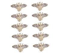 Alipis Bijoux Ongles en Alliage 10Pcs Forme Abeille Rétro 3D pour Décoration d'Ongles DIY Adaptée aux Faux Ongles pour Performances et Fêtes