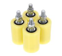 Alipis Bloc de Poulie en Nylon pour Porte Coulissante 50x70 Mm, Lot de 4 Roues de Guidage pour Portail Électrique, Roue de Porte à Rail Résistante pour Quincaillerie et Remplacement