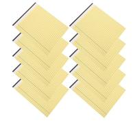 Alipis Bloc-notes Juridique Jaune 10pcs 30 Pages Double Face en Papier pour École et Bureau, Maximisant L'utilisation du Papier Grosse Surface D'écriture