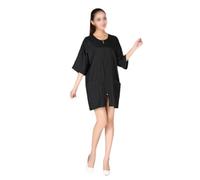 Alipis Blouse Coiffeur à Manches Courtes Imperméable Tablier de Salon de Coiffure Noir Léger et Respirant Poche Pratique Lavage Rapide pour Professionnels et Usage Domestique