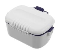 Alipis Boîte à Appâts Pêche Rouges à Double Compartiment Boîte de Rangement Isotherme en Plastique Blanc Étui Portable Étanche pour Appâts Vivants pour Activités de Plein Air et