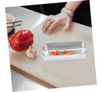 Alipis Boîte à Assaisonnement Acier Inoxydable pour Cuisine Coréenne Plat à Sauce Rectangulaire pour Condiments et Apéritifs Rangement Pratique pour Épices pour Maison et Restaurant