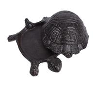 Alipis Boîte à Clés Extérieure Fonte Tortue Décorative Cache Clé Jardin Original Capacité Spacieuse De Rangement pour Maison Et Patio Protection Discrète