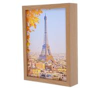 Alipis Boîte à Monnaie Cachée en Bois Naturel Mini Coffre-Fort Cadre Photo Rangement Secret pour Bijoux et Souvenirs Organisateur Discret pour Bureau et Décoration Intérieure 1 Pièce