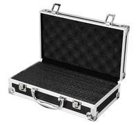 Alipis Boîte à Outils en Alliage D’Aluminium Verrouillable Mallette Noire Rigide 29X16X7 CM avec Mousse de Protection Boîte de Rangement Portable pour Outils et Instruments Caisse de