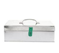 Alipis Boîte à Outils en Tôle de Fer 28x16x9 Cm Serrure, Boîte de Rangement Antirouille Multifonctionnelle pour Maison, Coffre Portable Sécurisé pour Outils et Caisse à Couleur