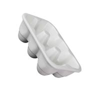 Alipis Boîte à Œufs en Porcelaine 6 Compartiments Support de Rangement pour Réfrigérateur Plateau de Conservation d'Œufs Blanc Pur Organiseur Compact Cuisine Familiale