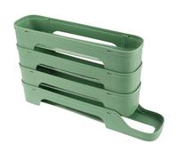 Alipis Boîte à Œufs pour Réfrigérateur, Réfrigérateur à Œufs en Plastique Vert, 4 Niveaux, Rectangulaire, Facile à Nettoyer, Anti-collision, pour Étagères de Frigo Cuisine