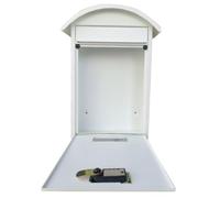 Alipis Boîte aux Lettres Murale Extérieure en Métal Blanc avec Serrure à Code, Design Élégant et Résistant aux Conditions Météorologiques Variées, pour Maison et Balcon Sécurisés
