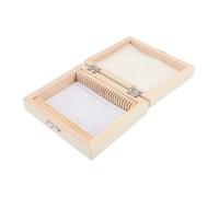 Alipis Boîte Bois pour Lames de Microscope Emplacements Numérotés Support de Rangement Organisé et Portable pour Plaquettes Microscope Coffret Protection Antioxydant et Pratique pour