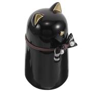 Alipis Boîte Commémorative pour Chien en Céramique avec Couvercle Noir | Coffret Léger et Portable, Fermeture Sécurisée Facile à Ouvrir, Nœud Inclus, pour Maison Couleur Aléatoire