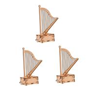 Alipis Boîte De 3 Pièces Musique Jouets pour Enfants Instrument Musical Casse-tête Vintage Casse-tête pour Enfants Puzzle Trousses Bambou