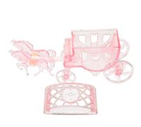 Alipis Boite De Bonbons Mariage Le Chariot Bonbons De Cheval Centres De Chariot Pour Tables Fête Du Chariot De Bonbons Porte-bonbons Carrosse Boîtes De Friandises Couverts Plastique Rose